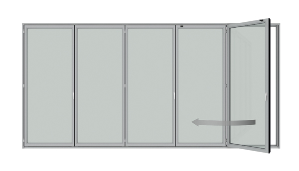 Detail Falt-Schiebesystem Sunflex