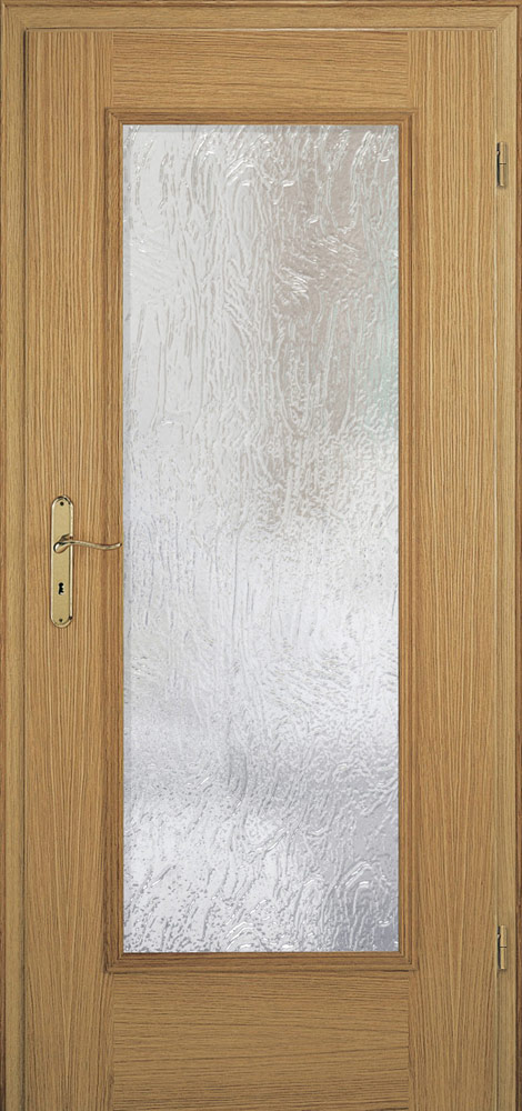 Holzfurniertür mit Glas-Ausschnitt